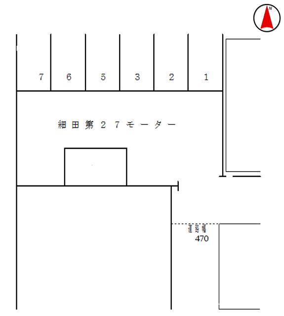 細田第27モータープールの駐車配置図