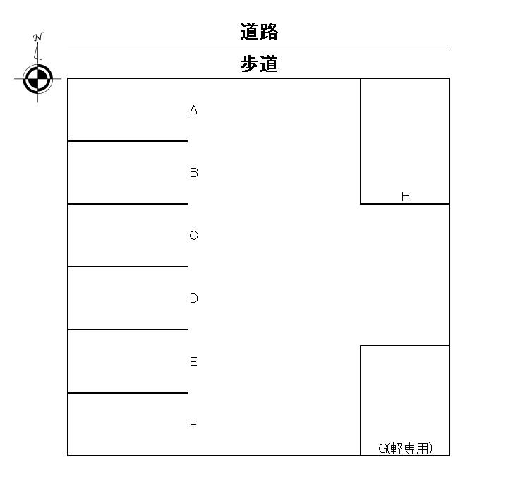 渡町駐車場の駐車配置図
