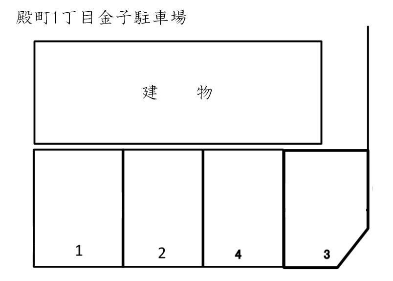 殿町1丁目金子駐車場の駐車配置図