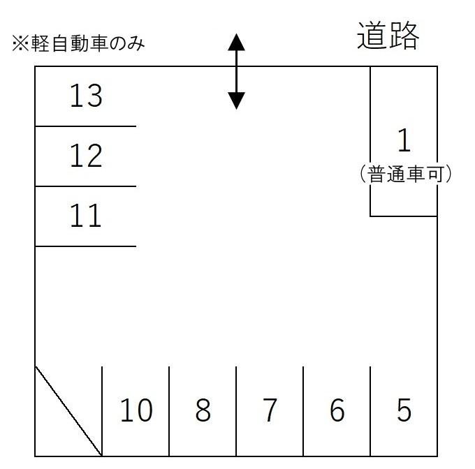 T.Kパーキングの駐車配置図