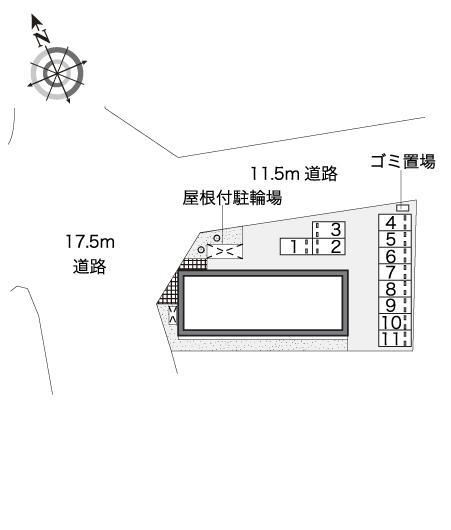 フリーデン(44452)の駐車配置図