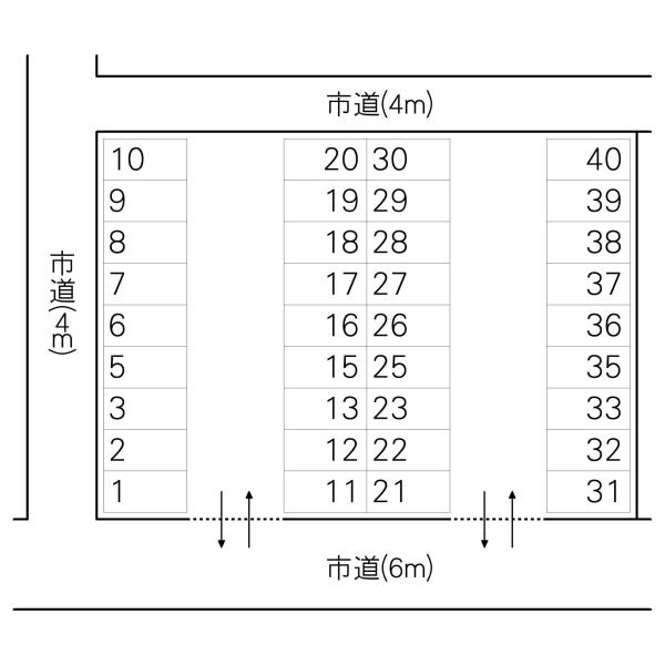 春日駐車場の駐車配置図