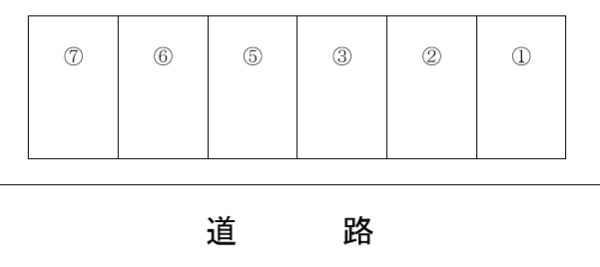 野町Tパーキングの駐車配置図