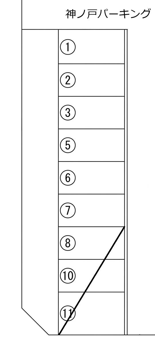 神ノ戸パーキングの駐車配置図