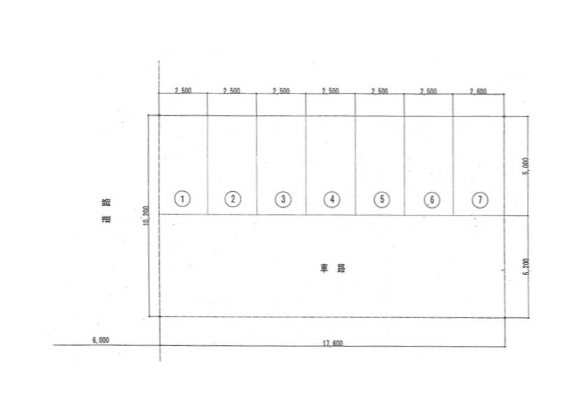赤羽西駐車場の駐車配置図