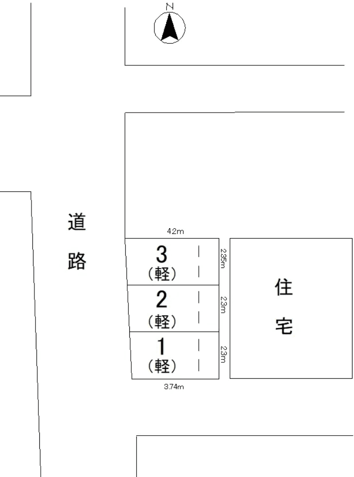 T-PARKの駐車配置図