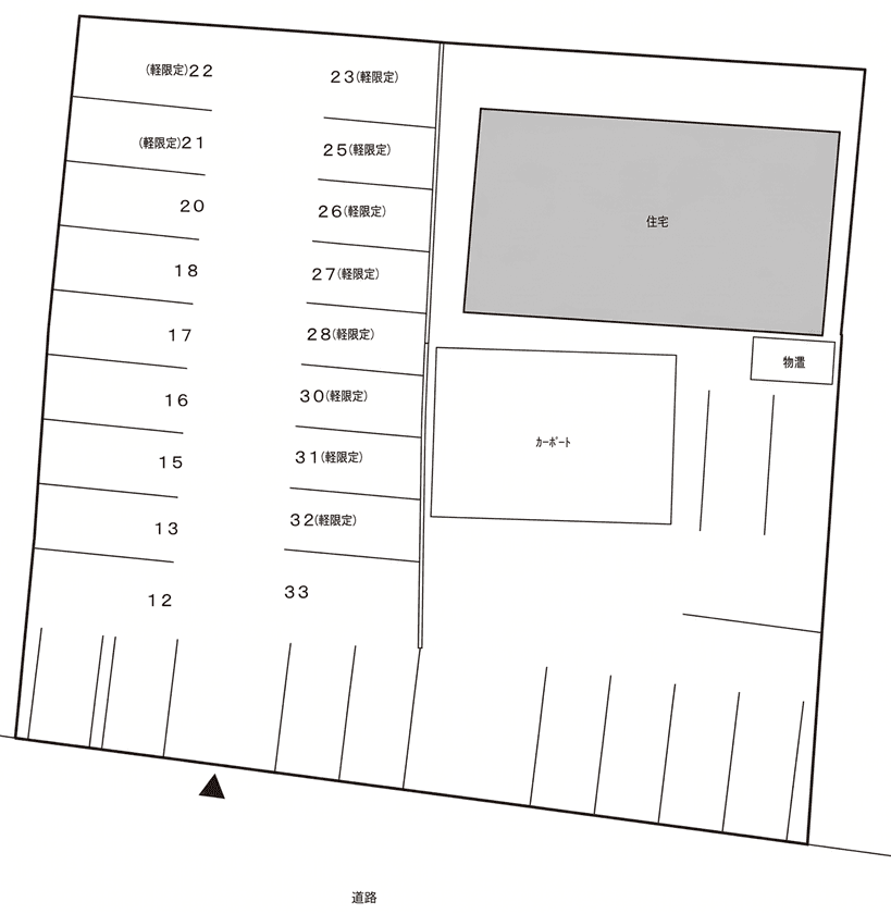 とびうめパーキングⅡの駐車配置図