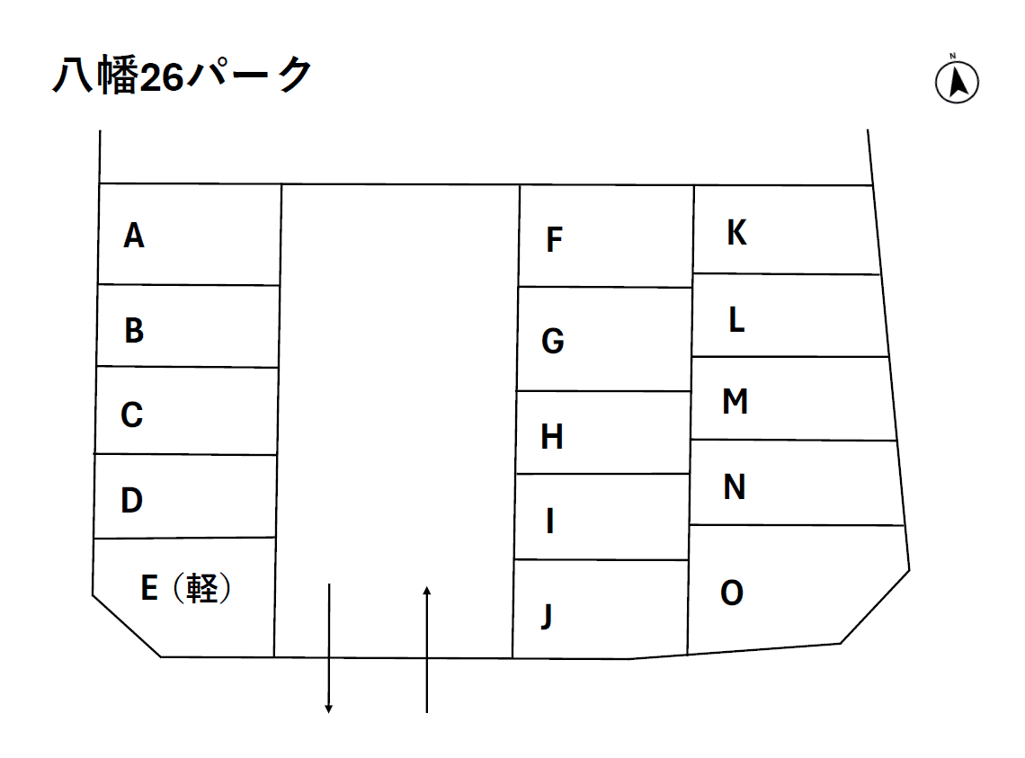 八幡26パークの駐車配置図