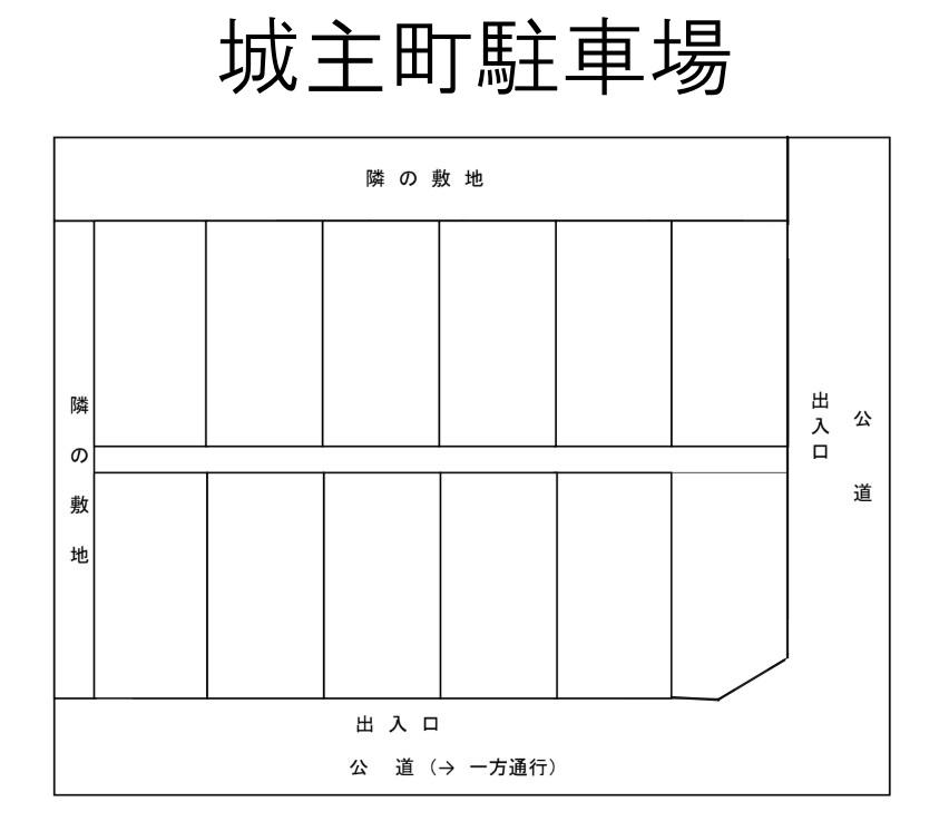 城主町5-7-1駐車場の駐車配置図