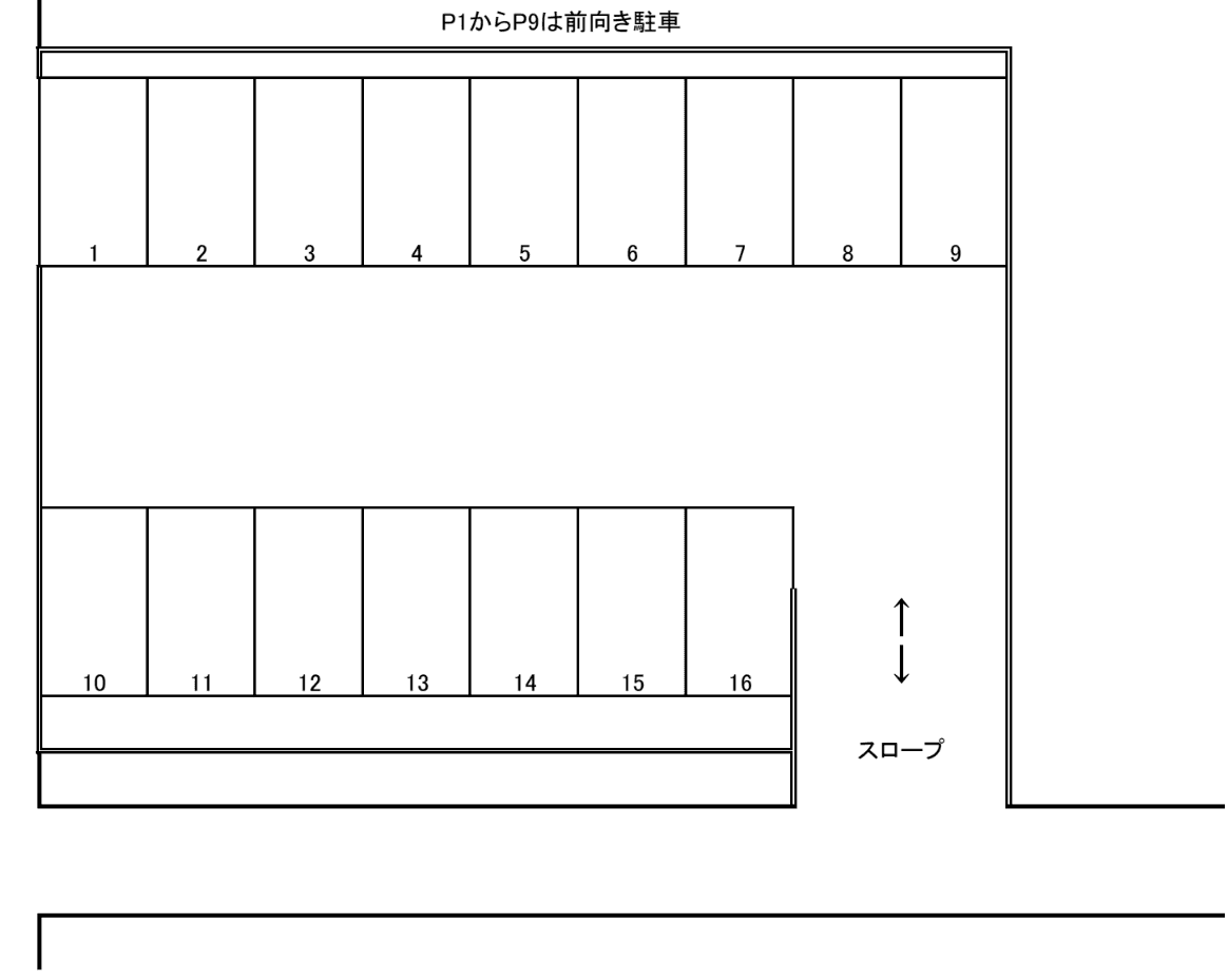 仲作田パーキングの駐車配置図
