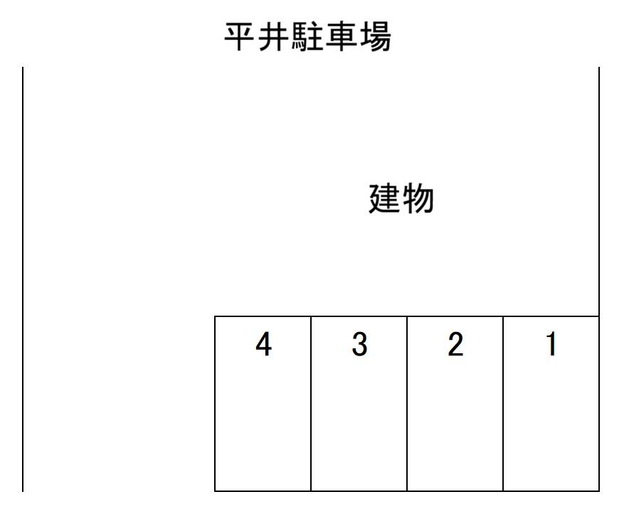 平井駐車場の駐車配置図