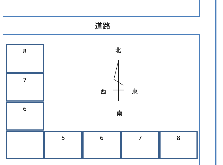 加納天神町志賀駐車場の駐車配置図