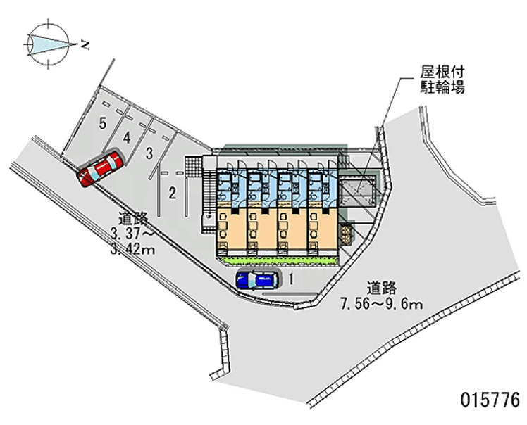 くれはⅡ(15776)の駐車配置図
