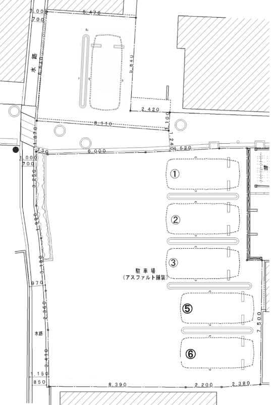 此花町駐車場の駐車配置図