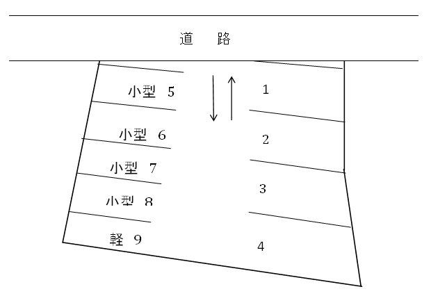 桜木4丁目パーキングの駐車配置図