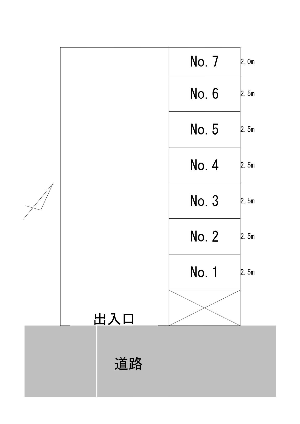 二十四軒1条4丁目パーキングの駐車配置図