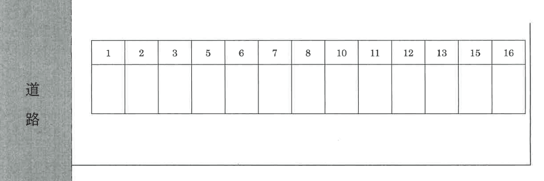 小川モータープールの駐車配置図