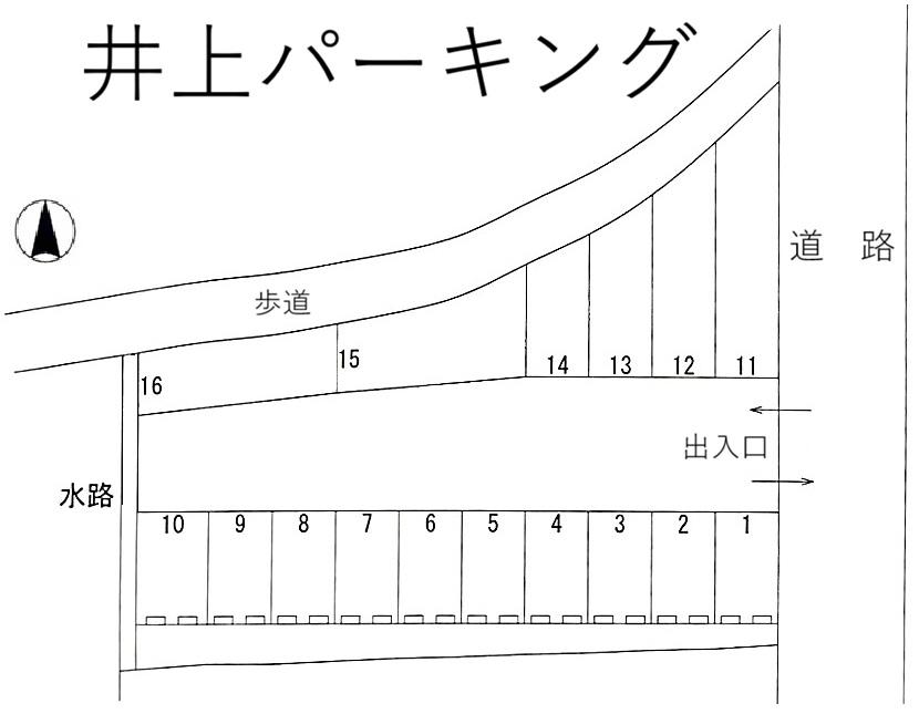 井上パーキングの駐車配置図