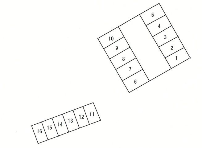 安行領家月極駐車場の駐車配置図