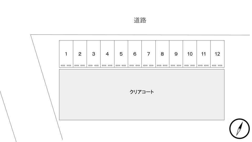 クリアコート駐車場の駐車配置図