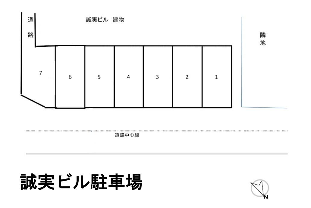 誠実ビル駐車場の駐車配置図
