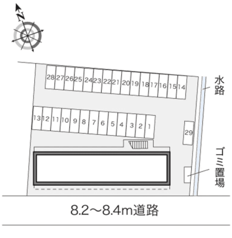 ASTc.DA(17703) 敷地外駐車場の駐車配置図