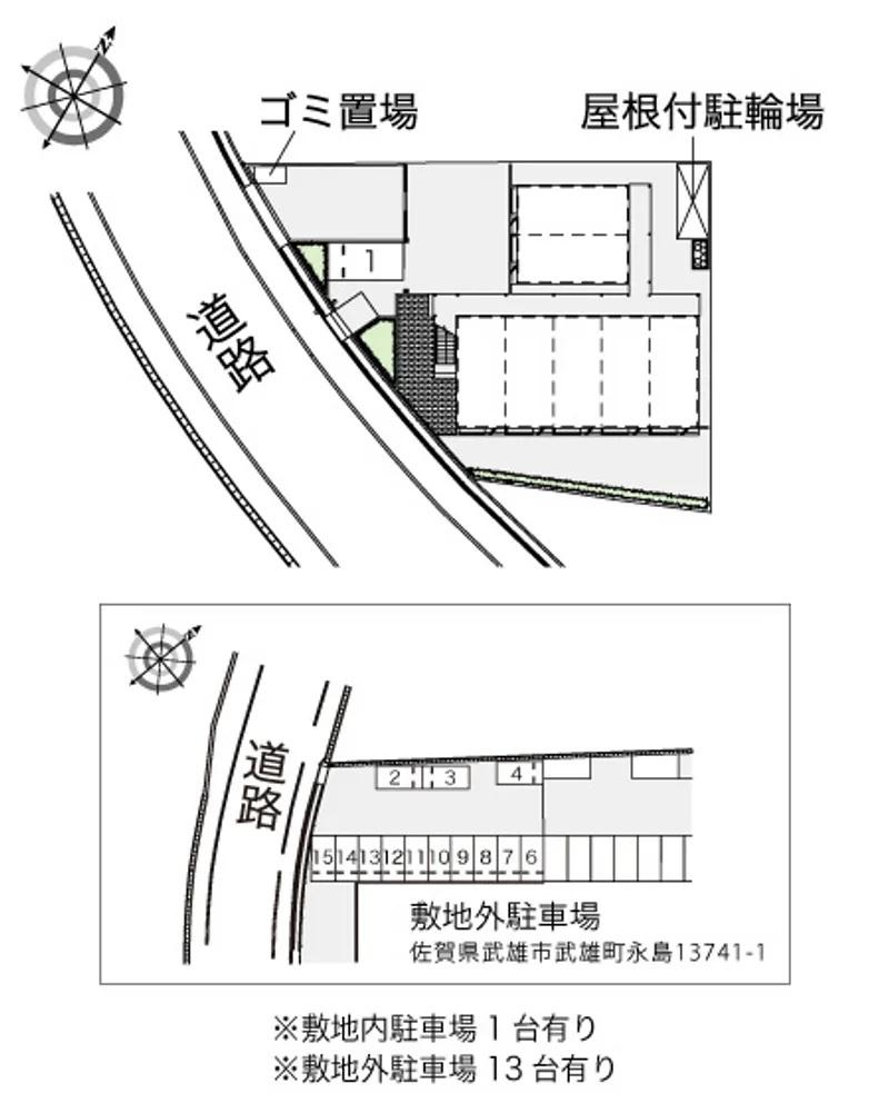 華(42753) 敷地外駐車場の駐車配置図