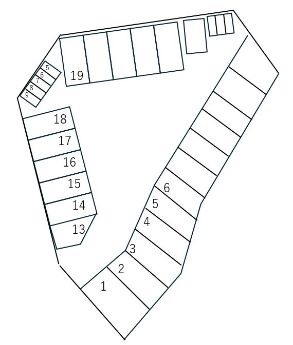 椿駐車場(1713-1)の駐車配置図