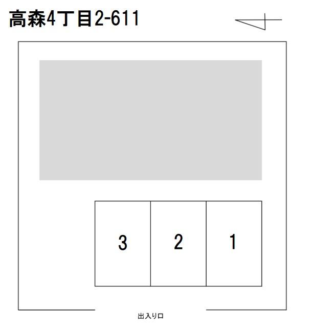 高森4丁目2-611駐車場の駐車配置図