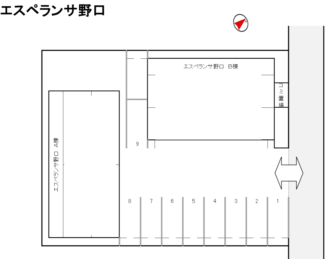 エスペランサ野口の駐車配置図
