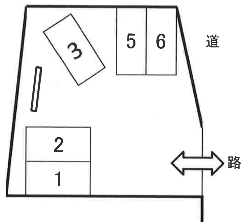 古美山駐車場の駐車配置図
