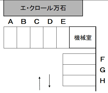 万石4丁目加治屋駐車場の駐車配置図