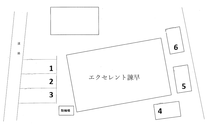 エクセレント諫早の駐車配置図