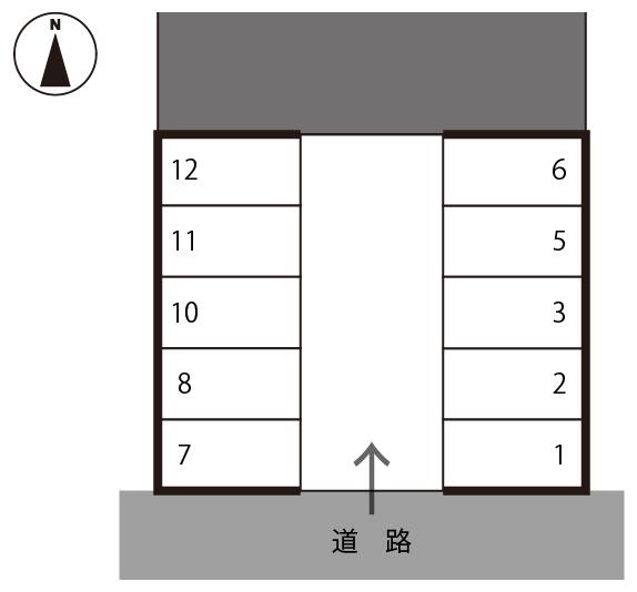 吉田パーキングの駐車配置図