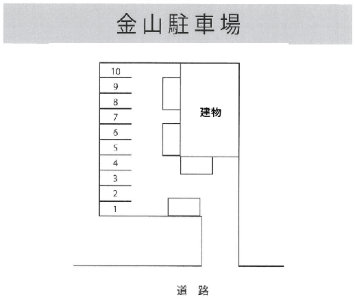 金山駐車場の駐車配置図