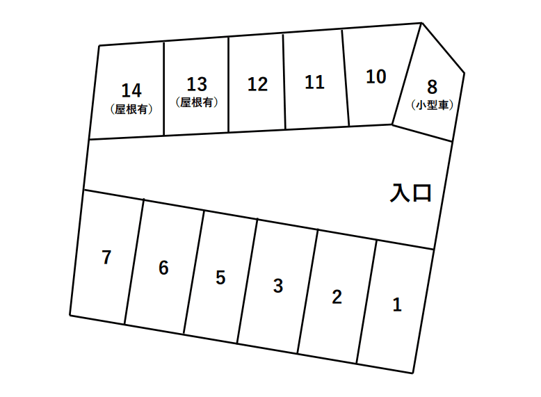 一杉北駐車場の駐車配置図