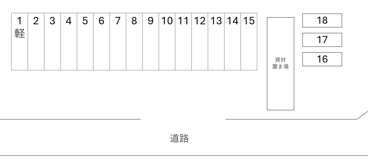 寺山成田駐車場の駐車配置図