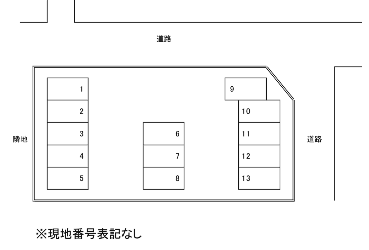 青葉台西第3駐車場の駐車配置図