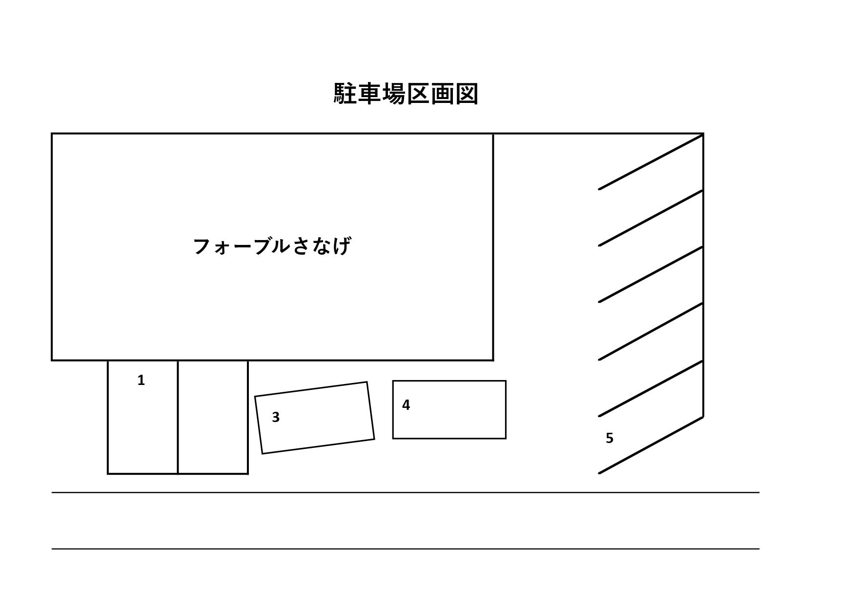 フォーブルさなげ駐車場の駐車配置図