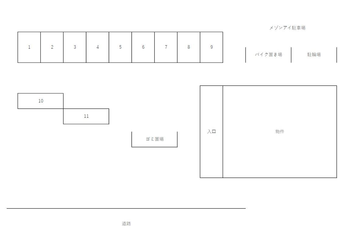 メゾンアイ 駐車場の駐車配置図