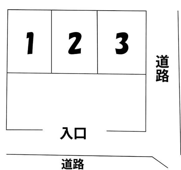 土屋駐車場(S-3)の駐車配置図