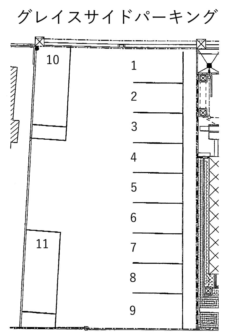 グレイスサイドパーキングの駐車配置図
