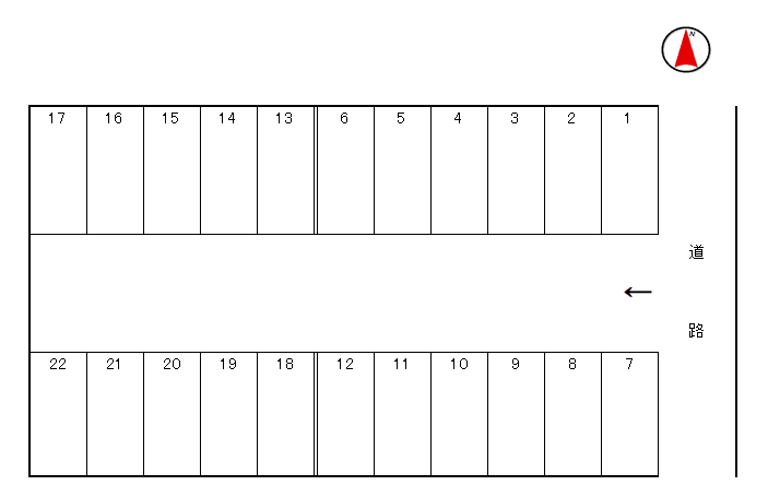 上野通駐車場の駐車配置図