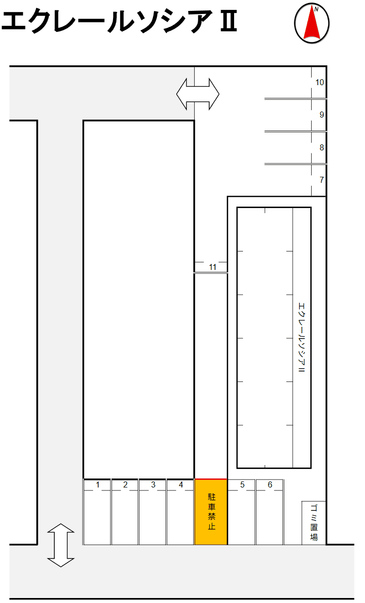 エクレールソシアⅡの駐車配置図