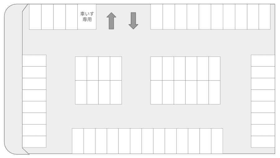 鶴町駐車場の駐車配置図