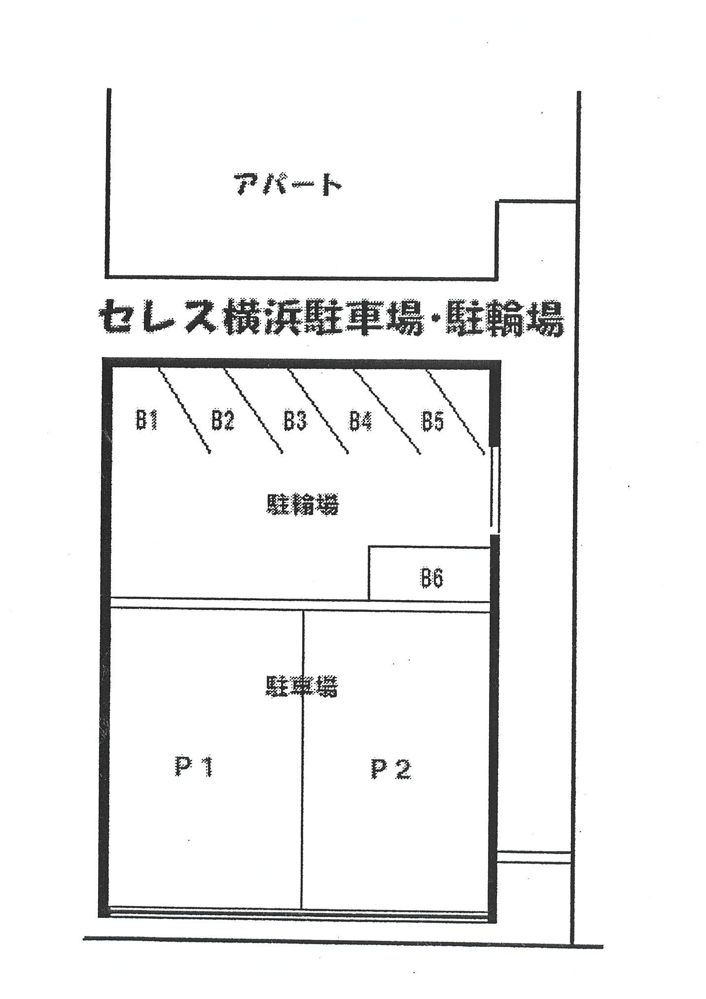 セレス横浜駐車場の駐車配置図