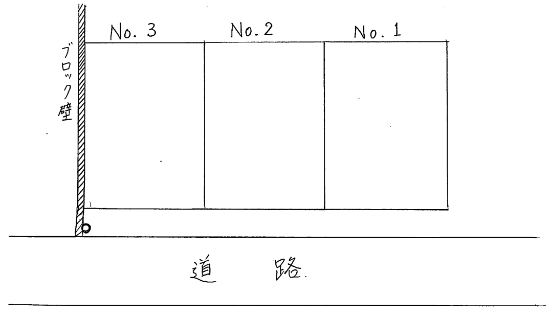 月極駐車場の駐車配置図