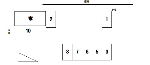 芳斉1丁目駐車場の駐車配置図
