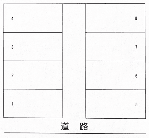 林第2駐車場の駐車配置図