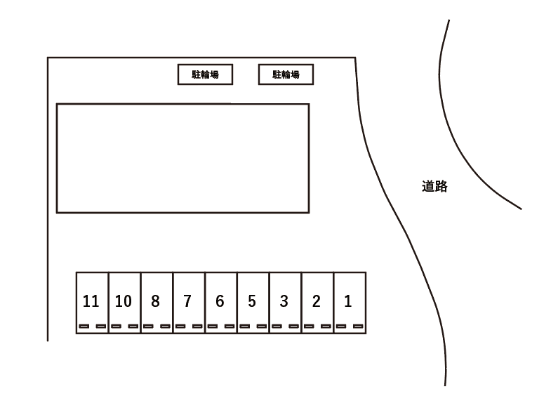 プレジール 葉月の駐車配置図
